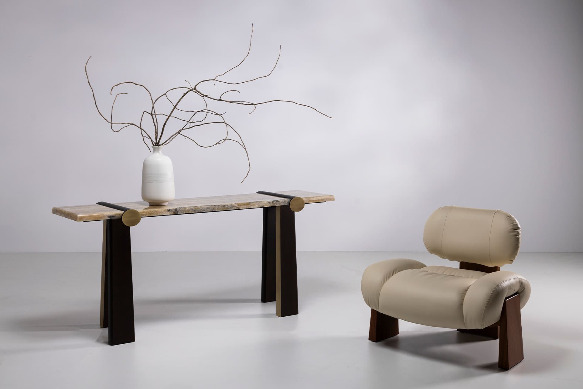 Кожаное кресло без подлокотников Greenapple SENSE ARCH-00013602 - Вид №4