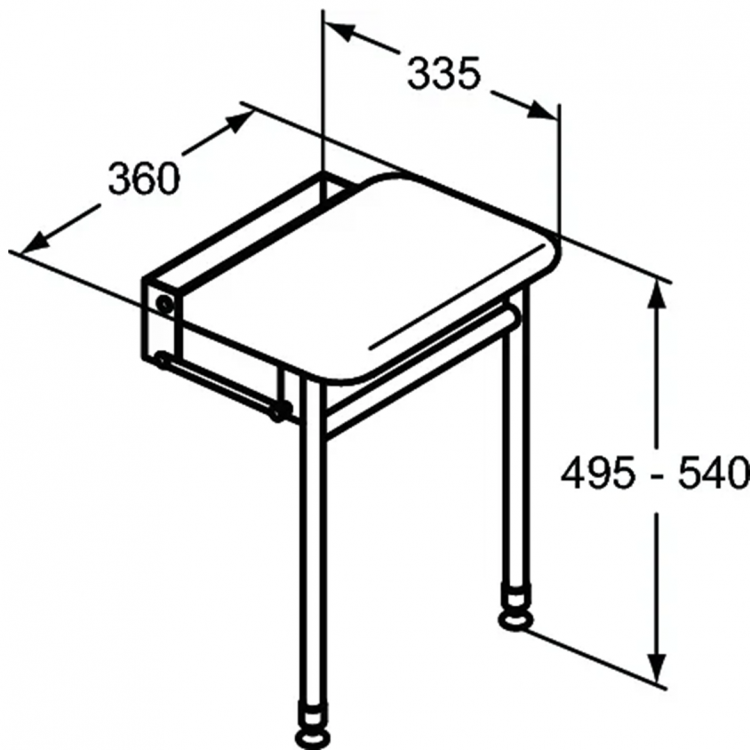 S685001 Складное сидение для душа Ideal Standard CONTOUR - Вид №1