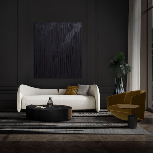 Низкий круглый журнальный столик