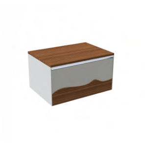 C375M1L70.101NC Тумба подвесная с 1 выдвижным ящиком 70 см A. e T. Italia TRACE Белый матовый - орех Каналетто Италия AeT ITALIA