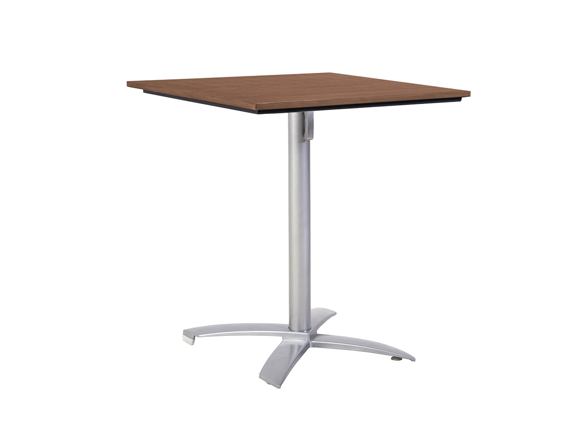 76.00.0069 Стол Победы Tradition Resysta sumatra 70 × 70 + Каркас стола Bistro алюминий серебристый складной Mbm Victory