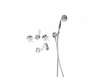 Gentry Home Смеситель для раковины от центра к центру 2 отверстия под смеситель 200 мм Chelsea Никель GH101585