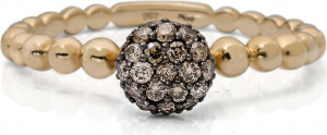 10599853 Michael Aram Кольцо "Золотые жемчужины" (золото, коньячн.бриллианты) Золото