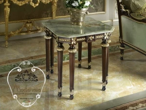 Modenese Gastone Квадратный мраморный журнальный столик Deluxe