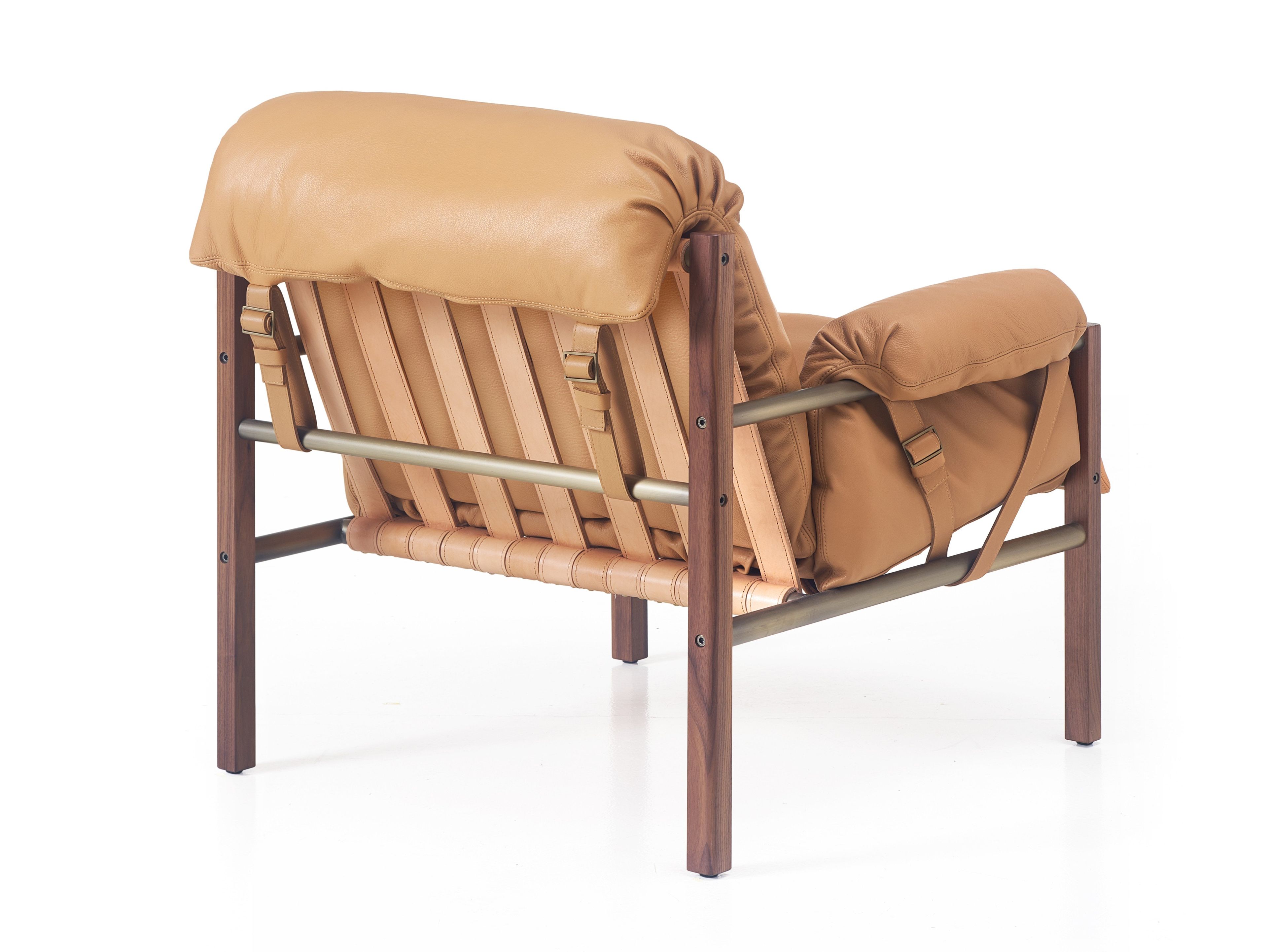 Кожаное клубное кресло с подлокотниками BassamFellows Слинг ARCH-00103401 - Вид №11