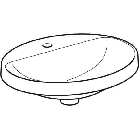 500.722.01.2 Встраиваемая раковина Geberit VariForm овальной формы, с полкой для отверстия под смеситель Geberit  - Вид №12