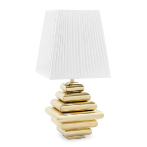 500265-18 ABHIKA НАСТОЛЬНАЯ ЛАМПА ДОБ ЛЕСТНИЦА WHITE/GOLD