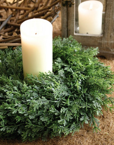 5753 883 a2 Венок из искусственного кипариса, синтетический материал, Ø 38 см, зеленый H-andreas