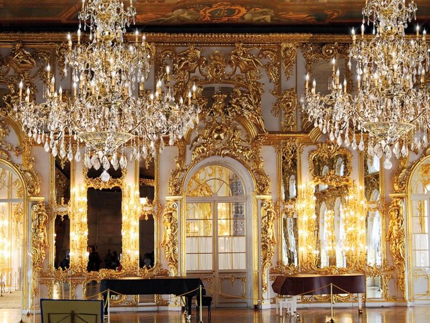 Possoni Illuminazione Французская золотая люстра с кристаллами шоулера Versailles 093/60-sh/p - Вид №1