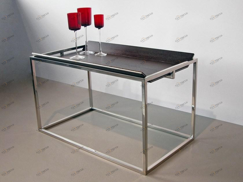 Strato Cucine Сервисный стол из нержавеющей стали и дерева Tavoli sun-id-1447720