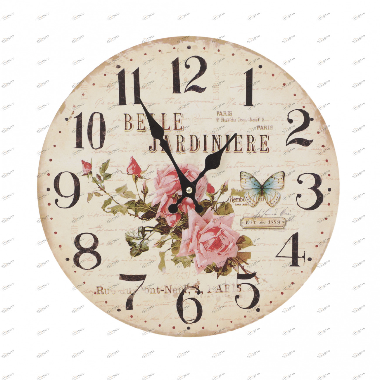 Часы настенные Marilivia TO4ROOMS ЦВЕТЫ 213432 Бежевый;розовый 