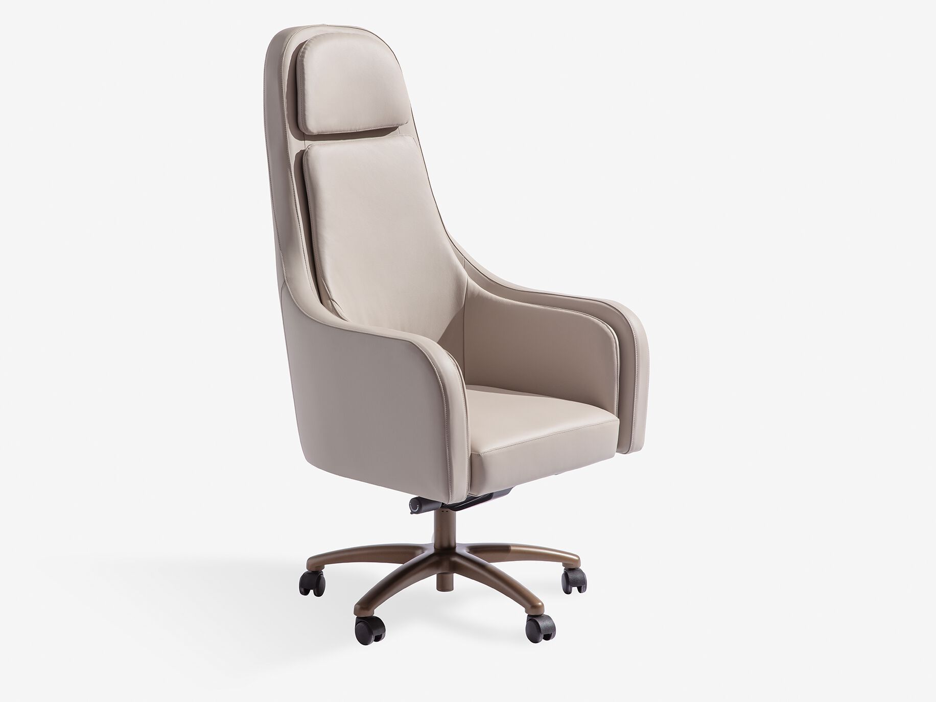 Кожаное офисное кресло руководителя с 5 спицами подголовник Carpanese Home Identity ARCH-00150262