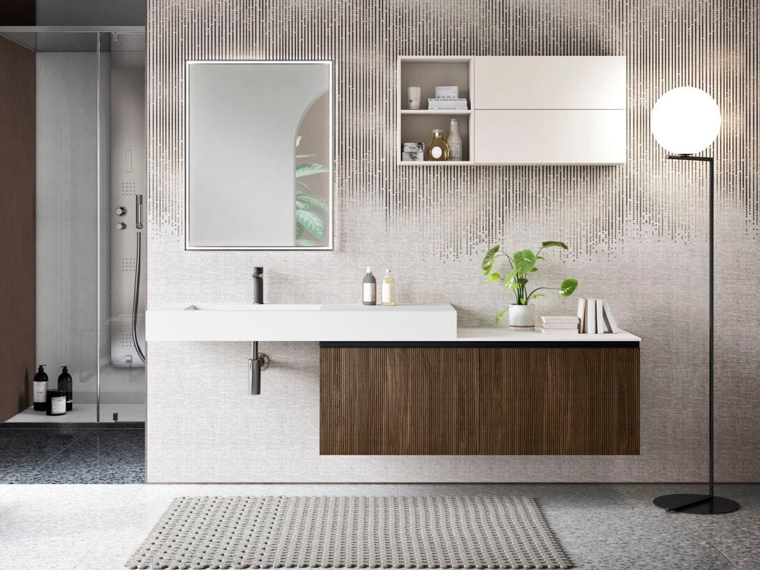 Подвесной шкаф для умывальника с настенным креплением Gruppo Geromin Elite ARCH-00080808