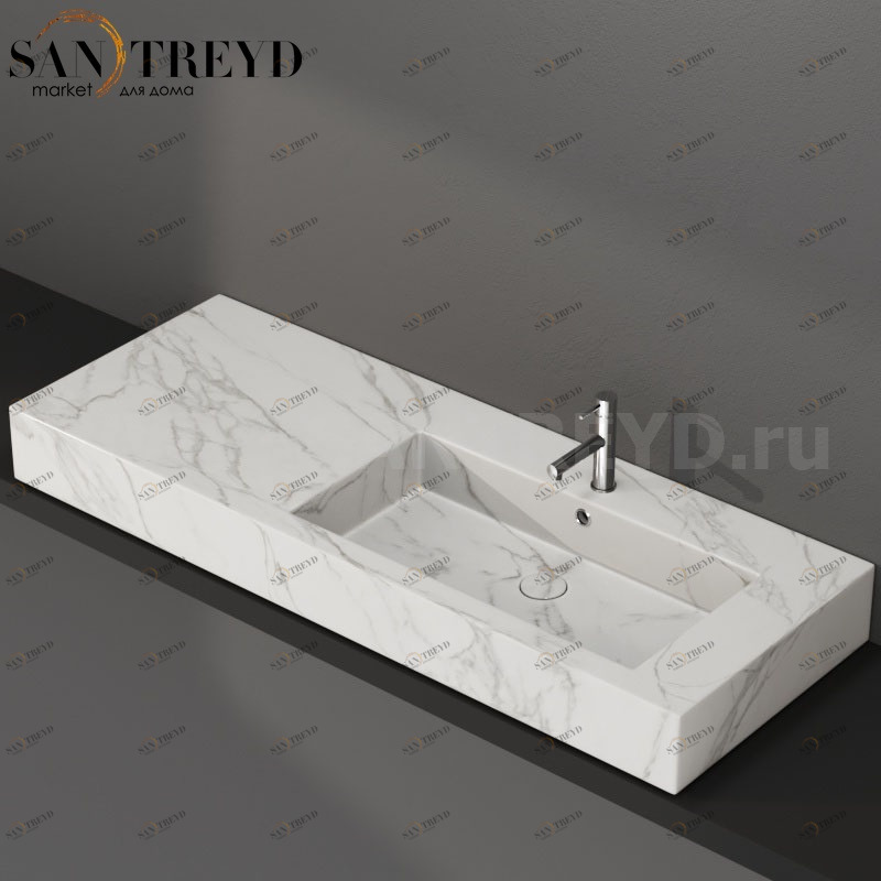 IN136DAAC Накладная раковина на столешницу  прямоугольная Ceramica Globo INCANTHO