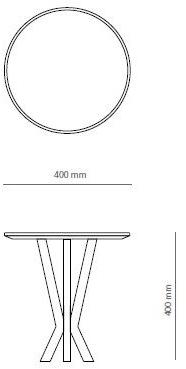 PRADDY Приставной столик из нержавеющей стали в современном стиле с 4-звездочным основанием для гостиной  Ml121  - Вид №2