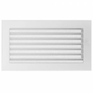 Вентиляционная решетка Kratki 17х30 с жалюзи (белая)