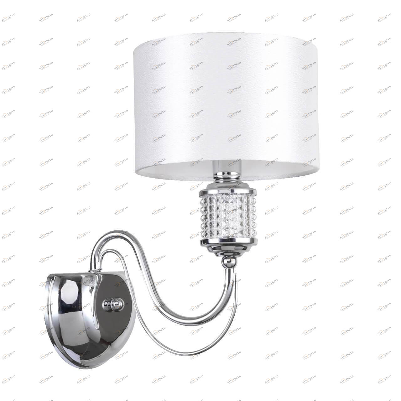 Бра металлическое с абажуром белое "Онтарио" 692021401 MW-LIGHT ОНТАРИО 00-3930265 Белый;серебро 