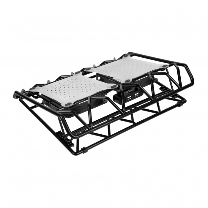 IP33 Black laptop cooling (17,3"", 2x(120x120), plastic+metal mesh) STM Santreyd  - Вид №3