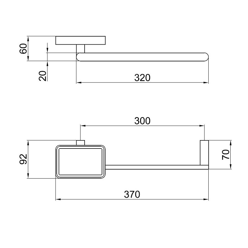 LV501601015 Мыльница с полотенцедержателем Webert Living - Вид №1