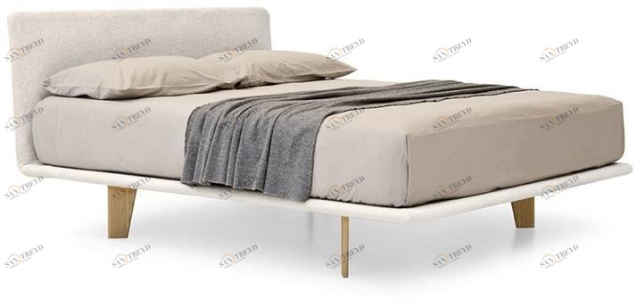 PIANCA Двуспальная кровать из ткани с мягким изголовьем sun-id-1448371