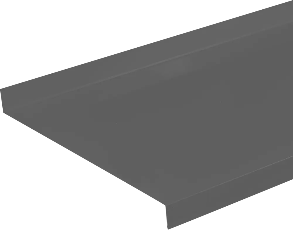 ИНТЕРПРОФИЛЬ | Стальной оконный отлив 2000×200 мм в сером цвете 88209247