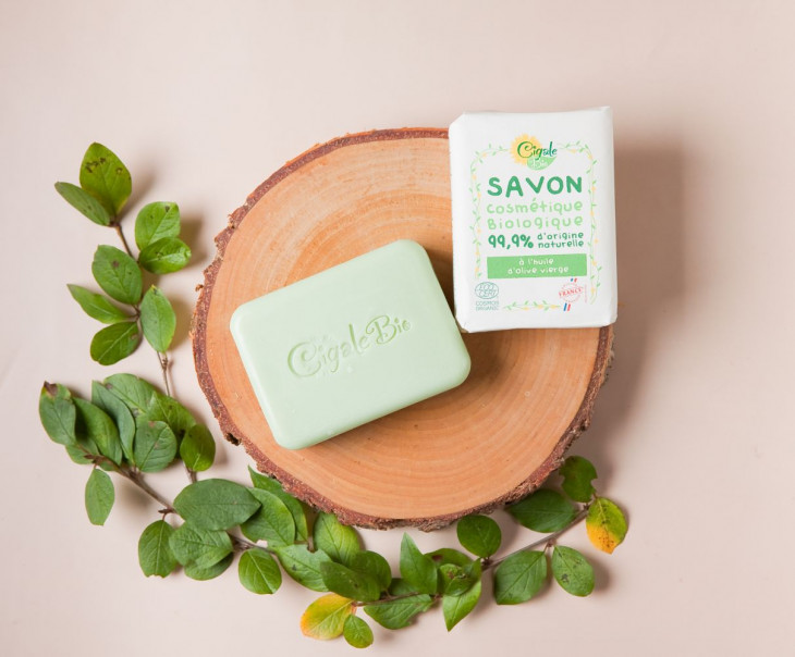 7205 CIGALE BIO Мыло твердое с эфирным маслом оливы Вкусляндия  - Вид №1
