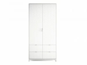 Шкаф распашной двухдверный с ящиками молочный Case №4 THE IDEA  210411 Белый
