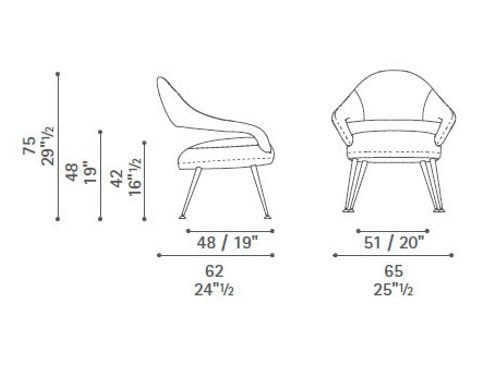 Кресло с подлокотниками Poltrona Frau коллекция - диваны и кресла ARCH-00148137 - Вид №6