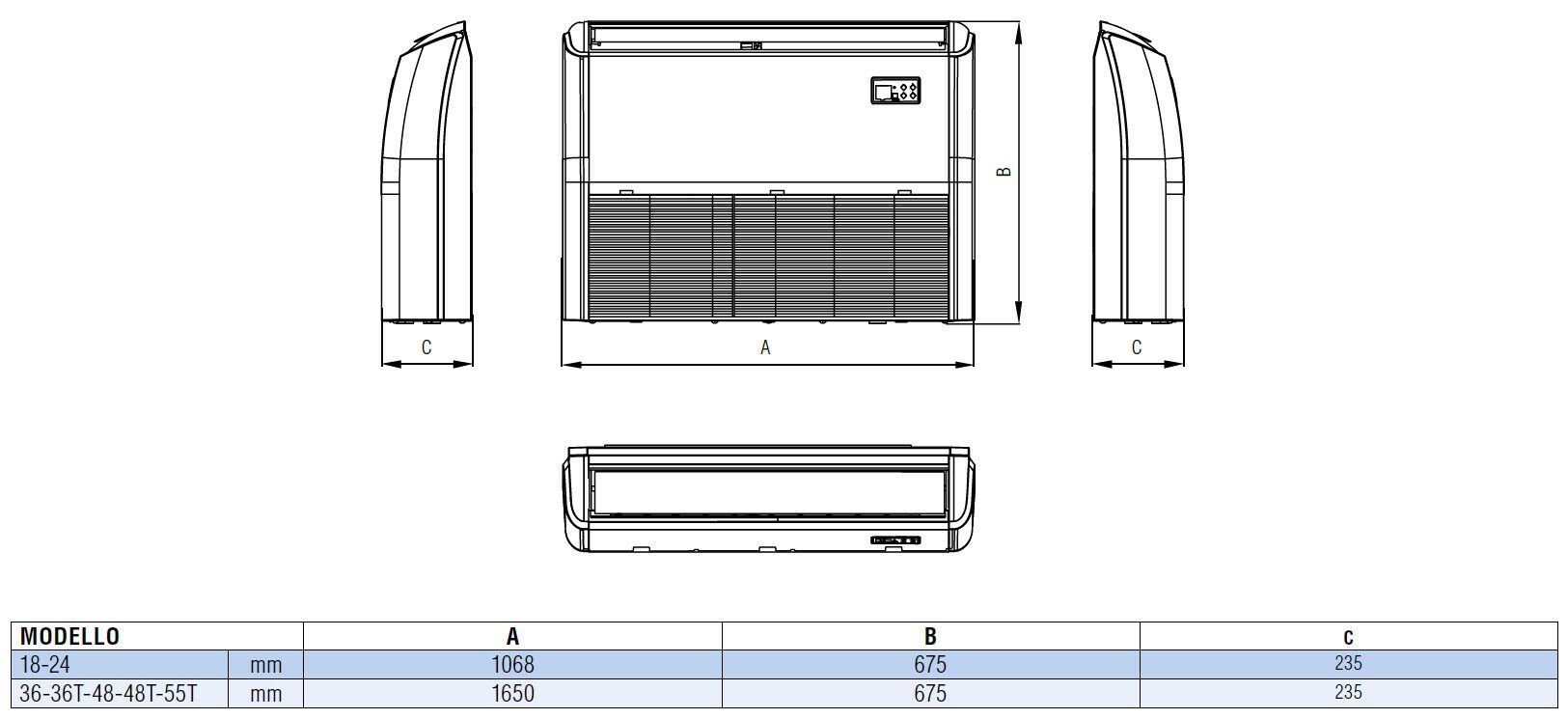 Кондиционер для потолка или пола Lamborghini CaloreClima Изумруд ARCH-00110311 - Вид №2