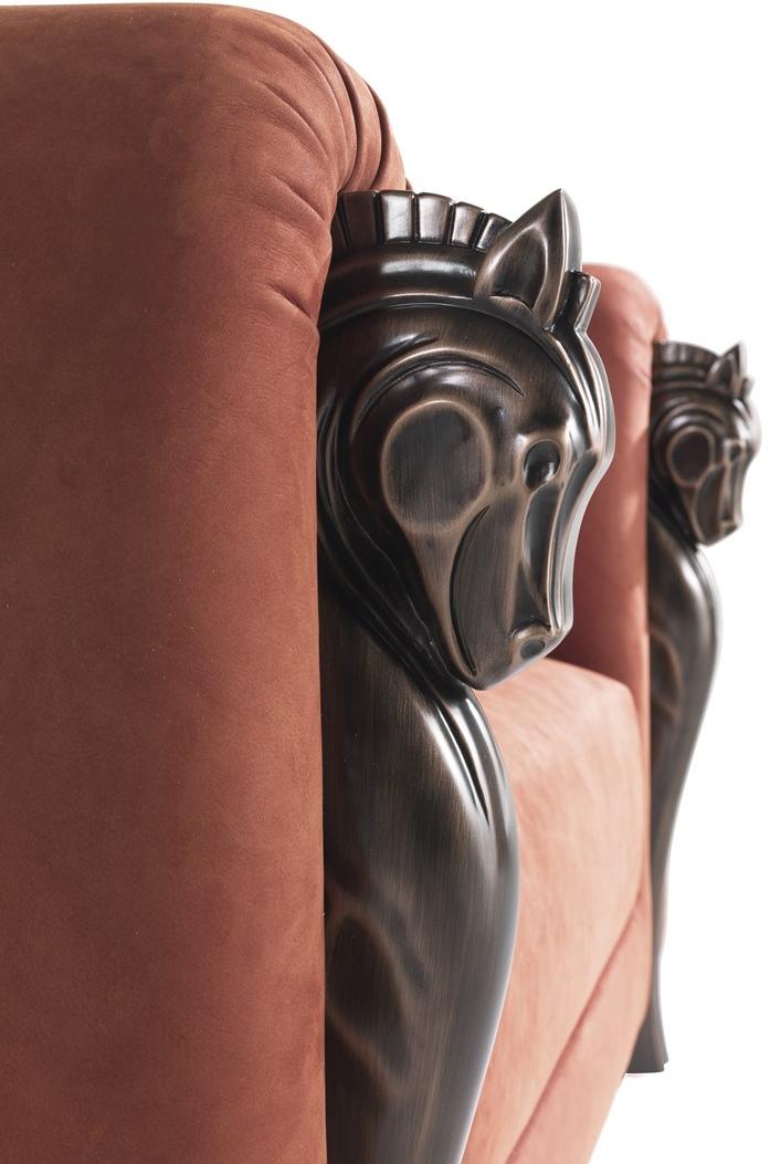 ETRO Home Interiors Мягкое кресло из нубука с подлокотниками Corinto E.cor.221.a - Вид №2