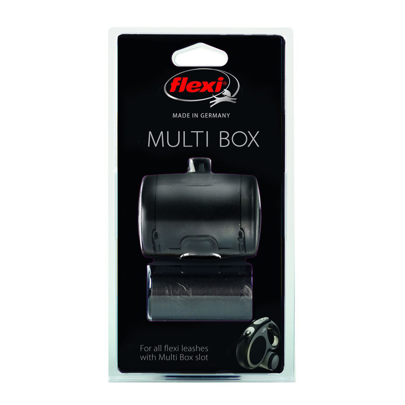 ПР0049547 Бокс для лакомств или пакетиков для сбора фекалий Multi box S-М/L черный Flexi  - Вид №1