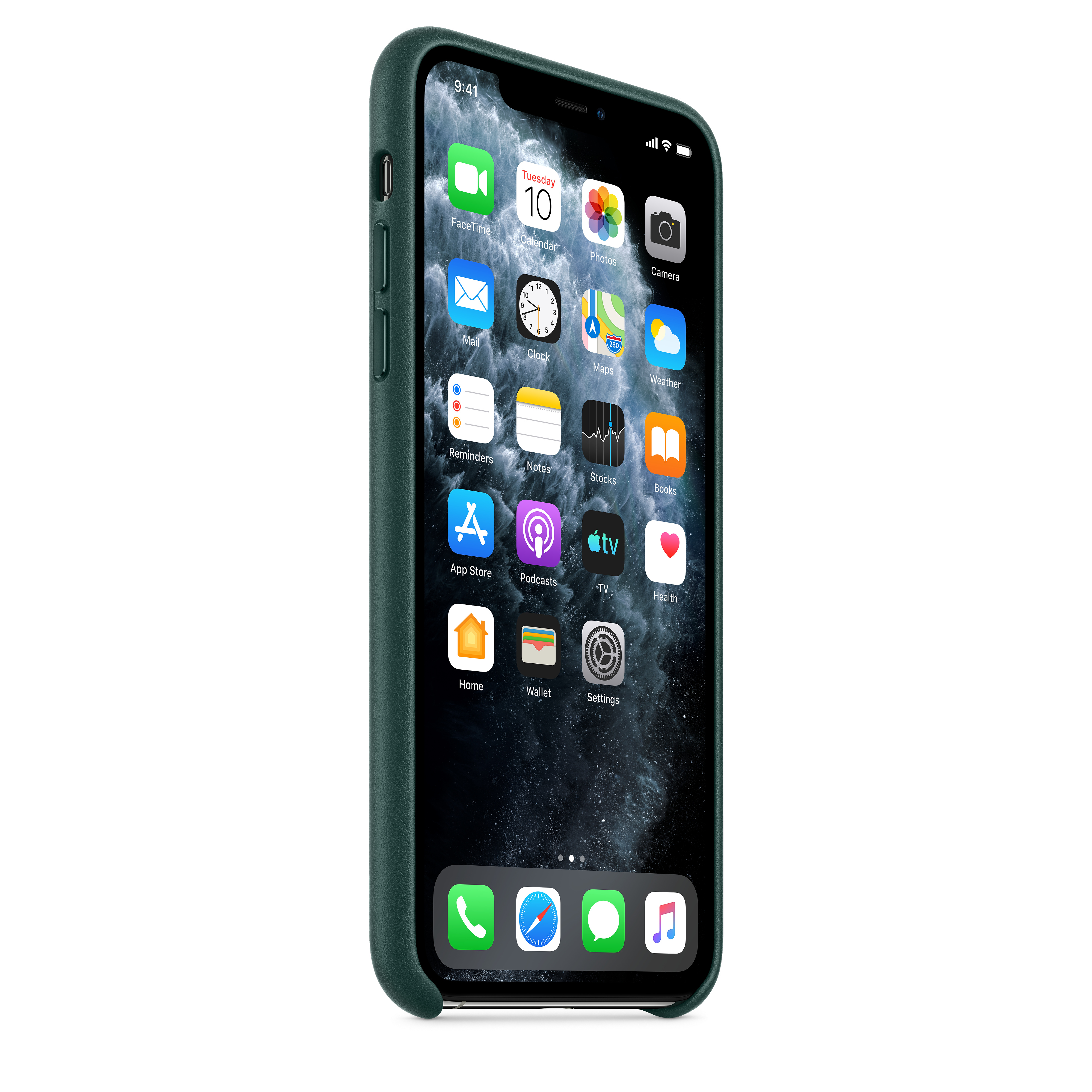 MX0C2ZM/A Iphone 11 pro max leather case - forest green Apple Santreyd  - Вид №4