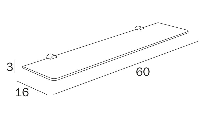 Хрустальная полка для ванной INDA® HOTELLERIE ARCH-00013367 - Вид №2