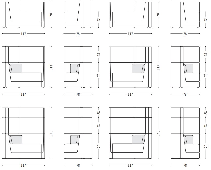 COR Диван из ткани с высокой спинкой Scope sun-id-1361753 - Вид №3