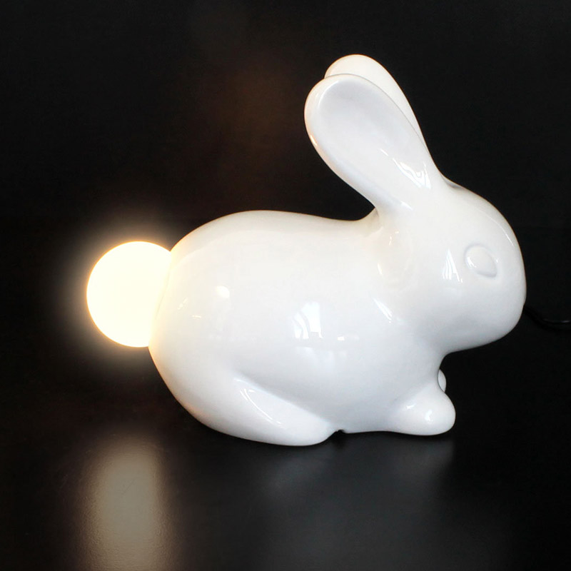 Лампа настольная белая 17х20 см Bunny SK BUNNYLAMP1 SUCK UK ЖИВОТНЫЕ, ЗАЯЦ 00-3880785 Белый  - Вид №3