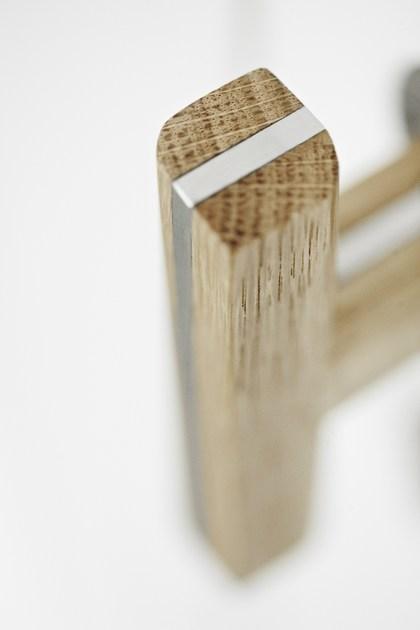 Formani Ручка из нержавеющей стали и дерева на розетке Two Pbt22/50 - Вид №3