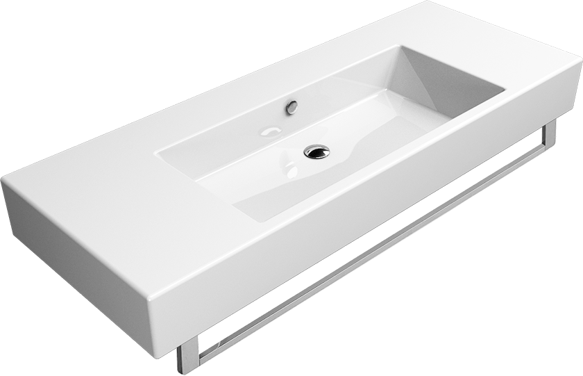 8952111 Подвесная раковина настенная овальная GSI ceramica Kube белая - Вид №1