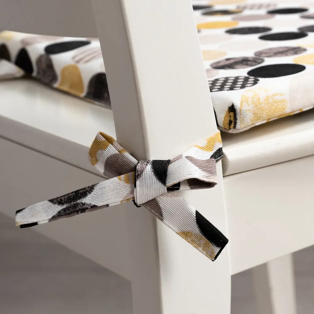 Подушка для стула Altali Раунд йеллоу 40x2x40 см полиуретан/хлопок разноцветный STLM-2171255 - Вид №1