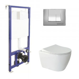 042243 Подвесной унитаз настенный Черный BERGES  Турция