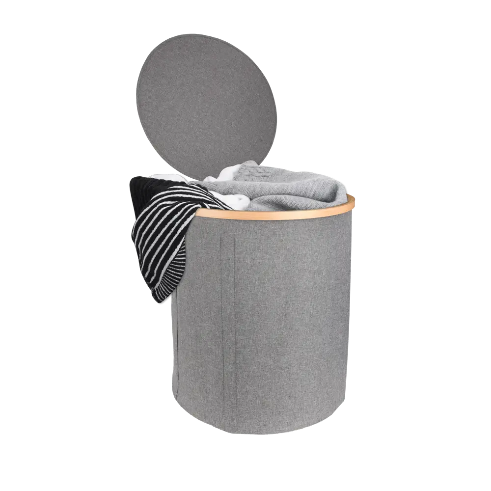 Корзина для белья Sensea Scandi круглая цвет серый 82907854 STLM-2162817 Laundry