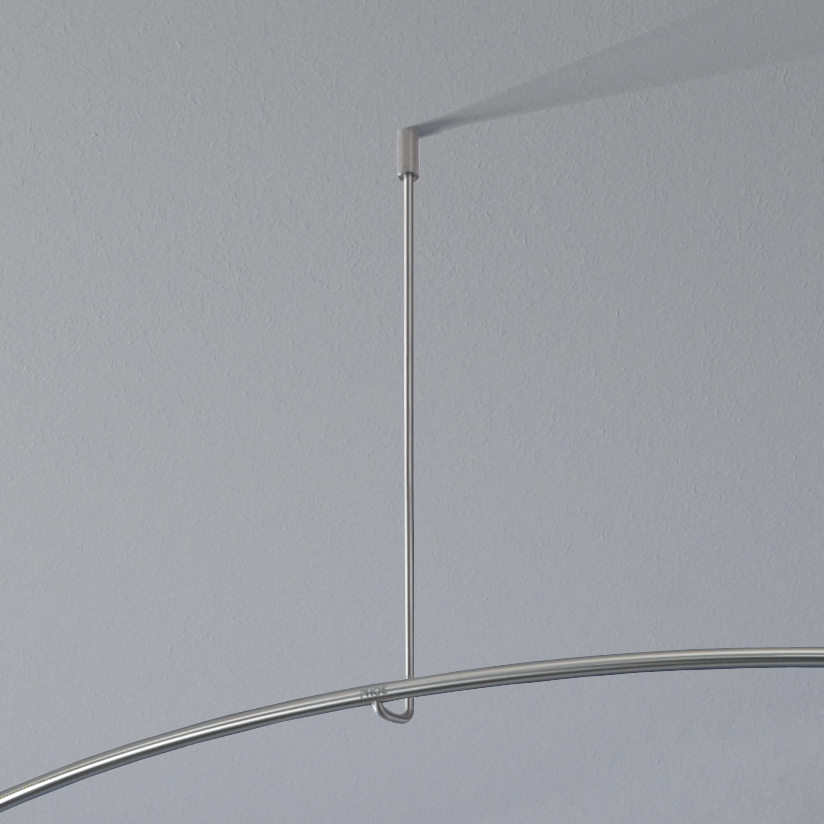 DSB500-1100F Карниз для душевой занавески четверть круга с радиусом дуги 50 см, 110 x 110 см для крепления к потолку PHOS  - Вид №2