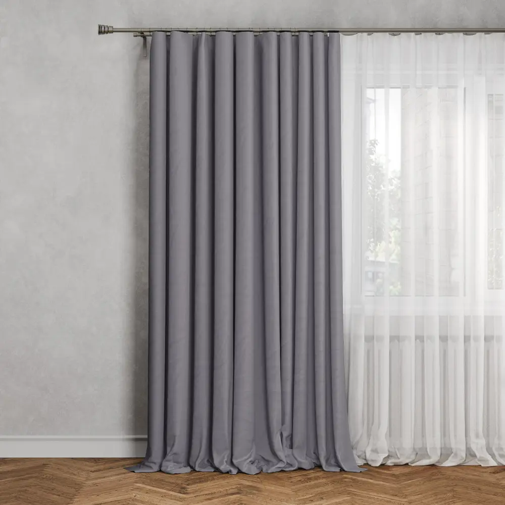 Штора на ленте Inspire Gita 200x280 см цвет серый Granit 3 86239226 STLM-2000064 