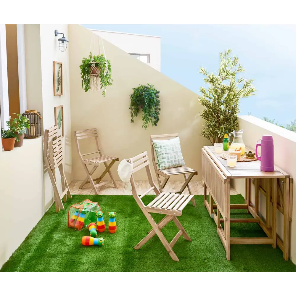 Набор садовой мебели Naterial Origami складной акация: стол и 4 стула STLM-2123760 - Вид №19