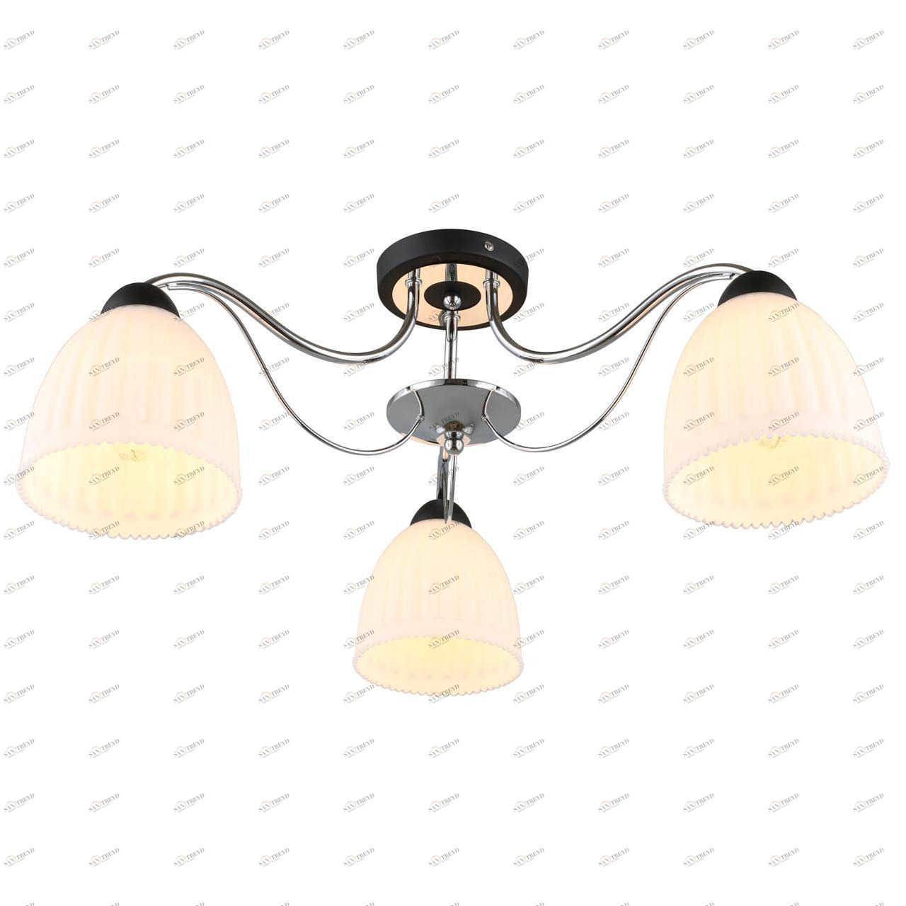 Потолочная люстра Omnilux Fiesole OML-65707-03 OMNILUX FIESOLE 328308 Белый;хром 