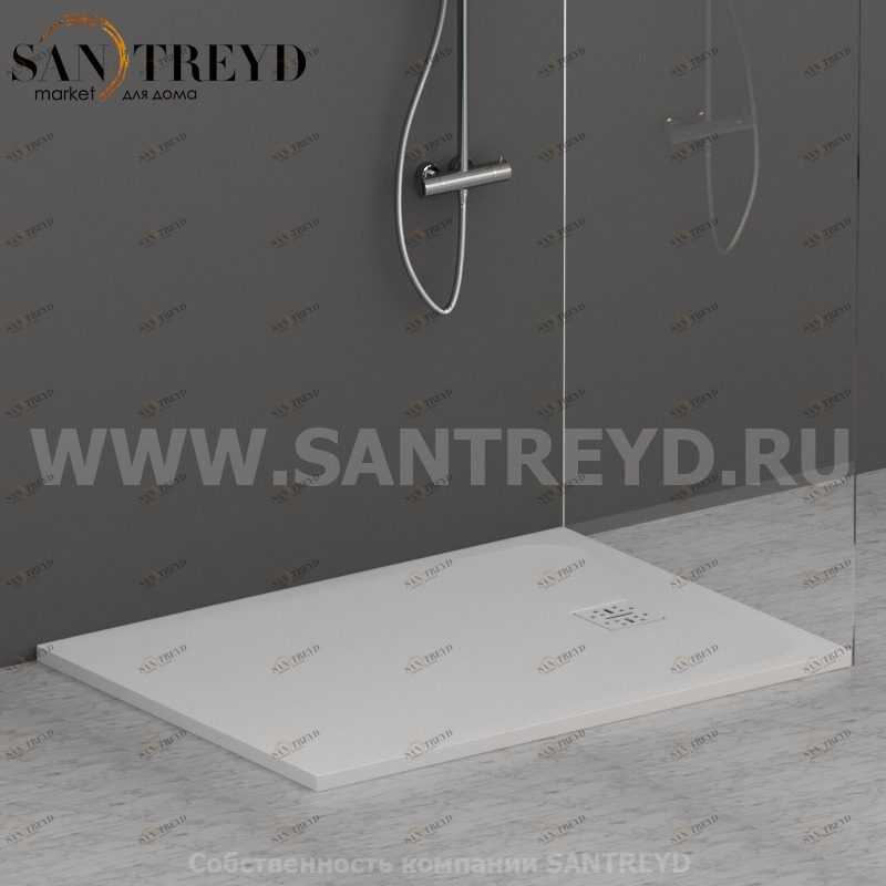 DP12090501 Душевой поддон 120х90 см цвет Белый бархат Globo DOCCIAPIETRA Италия Ceramica Globo