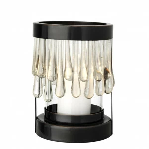 Подсвечник металлический со стеклянными каплями черный Hancock S от Eichholtz EICHHOLTZ  246179 Черный