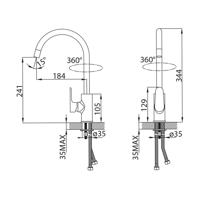 DOVSB00M05 Milardo Dover Смеситель для кухни Dover Россия - Вид №8