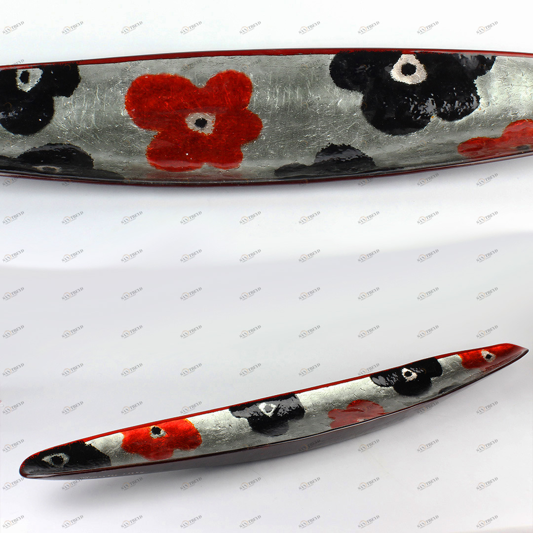 2206 ORIGINALMURANOGLASS Декоративное блюдо из муранского стекла Пирога в цветах 90 см 