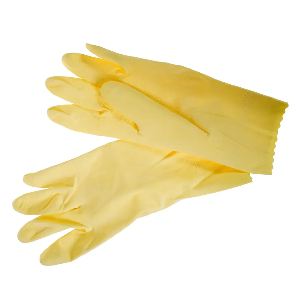 Перчатки хозяйственные из латекса с внутренним покрытием из флока KWB STLM-2014840