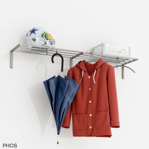 G15-1200 Навесной шкаф g15, широкий, с 4 платяными штангами, ширина 120 см PHOS